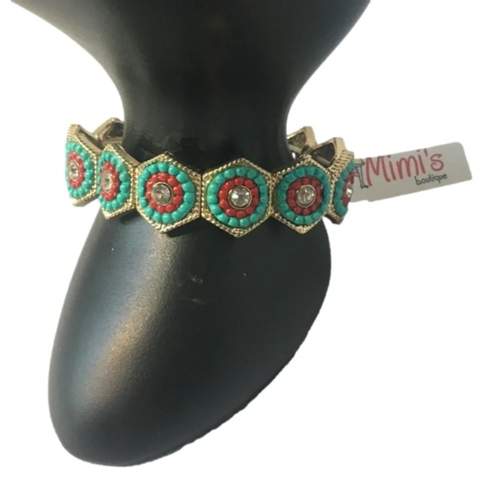 MIMI’S BOUTIQUE BOHEMIAN STYLE AQUA BRACELET‎